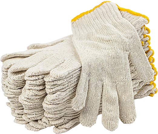 Cotton Knit Gloves 12pk