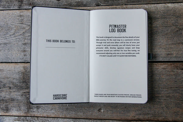 Pitmaster Log Book w/ Blank Recipe Templates